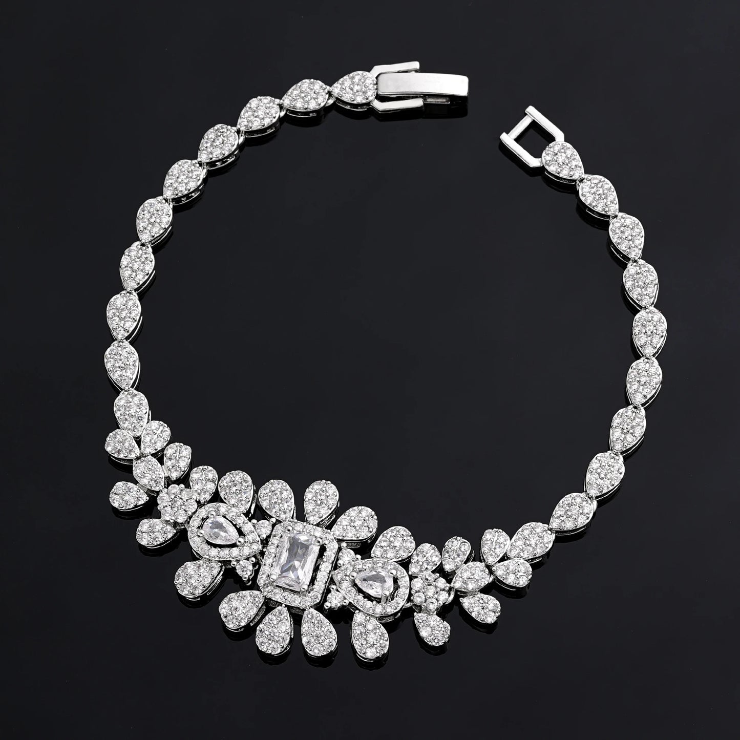 Zirconia Luxury Dubai Nigeria CZ Crystal Luxury Wedding Jewelry Sets