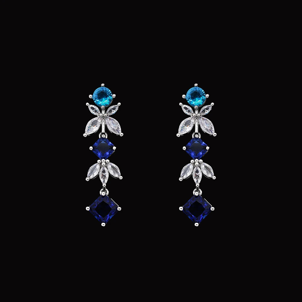 2025 New Cubic Zirconia Bridal 4 Pcs Jewelry Set