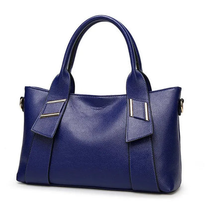 Women Yellow Tote Bag PU Leather Blue Hand Bag Black Famous Brand  Luxury Designer Bolsa Feminine