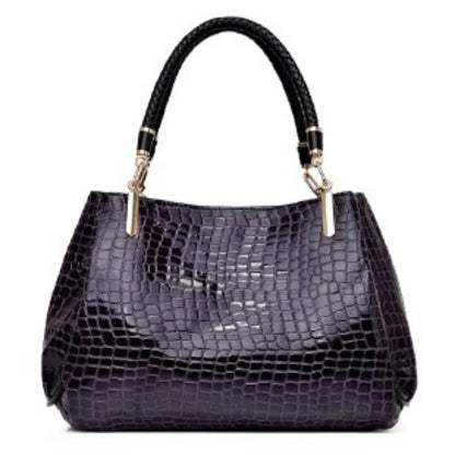 Luxury High Quality Classic Crocodile Pattern Brand Designer Large Capacity Shoulder Handbag for Women's