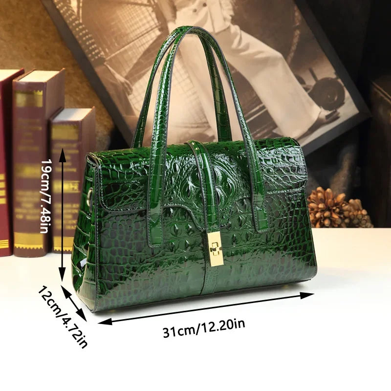 Authentic Genuine Leather High End Luxury Brand Handbag for Women's