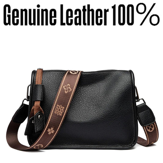 High Quality Genuine Leather  Luxury Soft Cowhide Ladies Shoulder Crossbody Bags