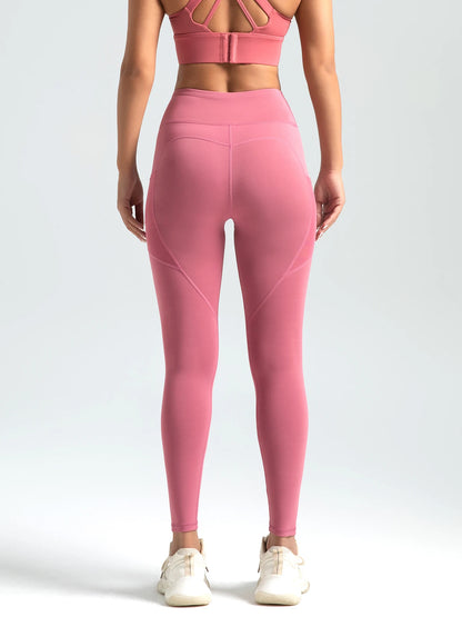 Hot Sale Fitness Lenggings Female Full Length Leggings Running Pants Comfortable And Formfitting Side pockets Yoga Pants