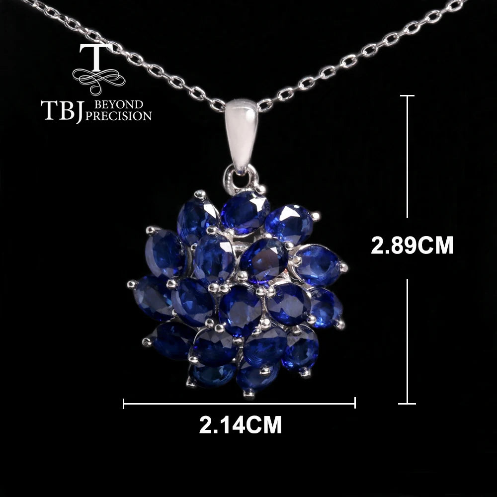 Luxury multi-gems design Birthstone Natural Diffused sapphire Necklace Silver jewelry Necklace for Women