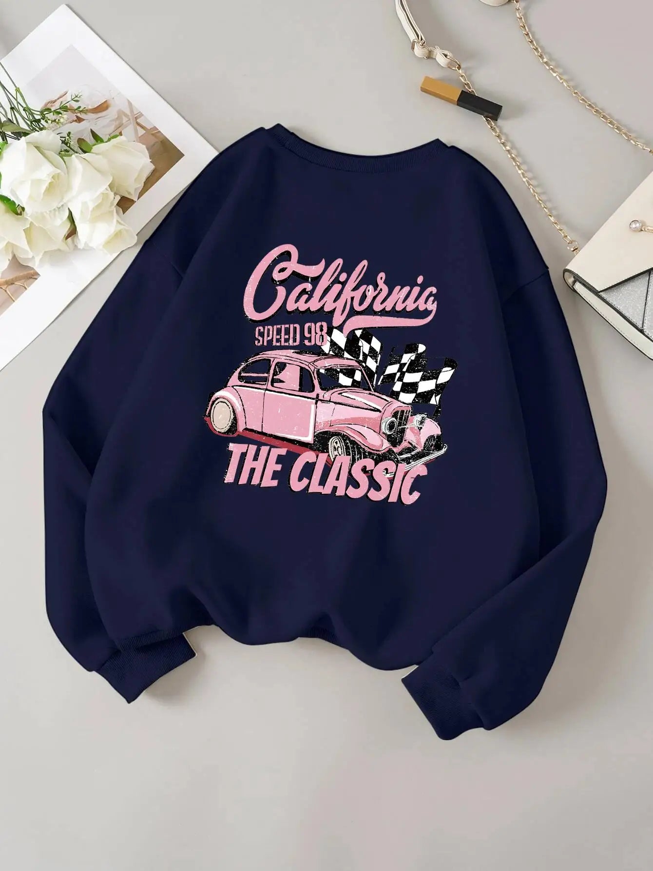 California The Classic Printed Tracksuit Women Basic Fashion All Match Hoodie Graphic Funny Hoodies Harajuku Original Sweatshirt