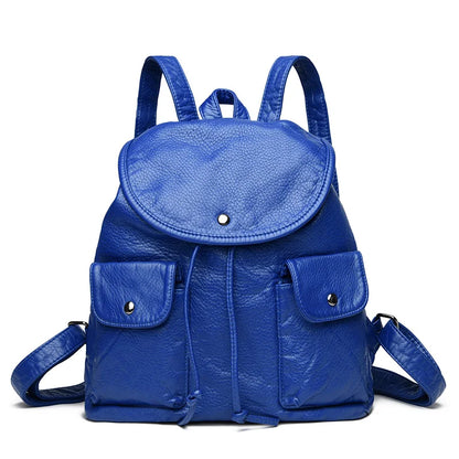 2025 New Simple Solid Color Famous Designer Women Shoulder Bag Retro Luxury Female Large Capacity Backpack