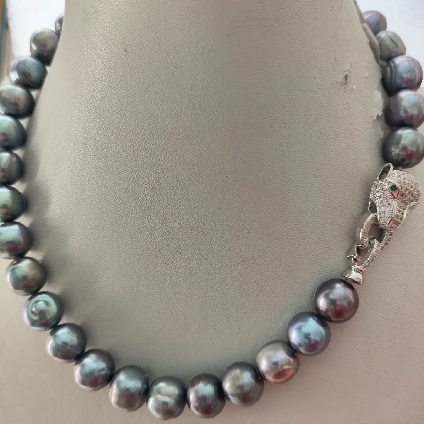 Baroque Natural Haiti Black Blue Pearl Necklace