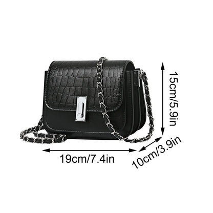 Women’s Pu Leather Shoulder Bag 2025Trend Versatile Small Square Bags Luxury Designer Handbag Fashion