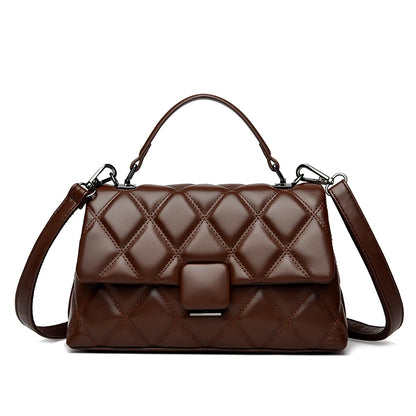 Retro Trendy  High Quality Soft Leather Famous Designer Women's Square Bag