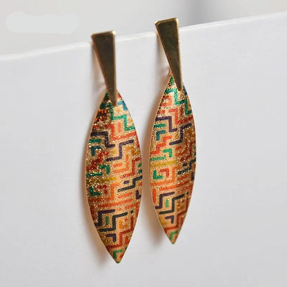 Bohemian Alloy Earrings Women Metal Tassel Ethnic Style Earrings Long Earring Women Girls Jewelry Fashion Punk