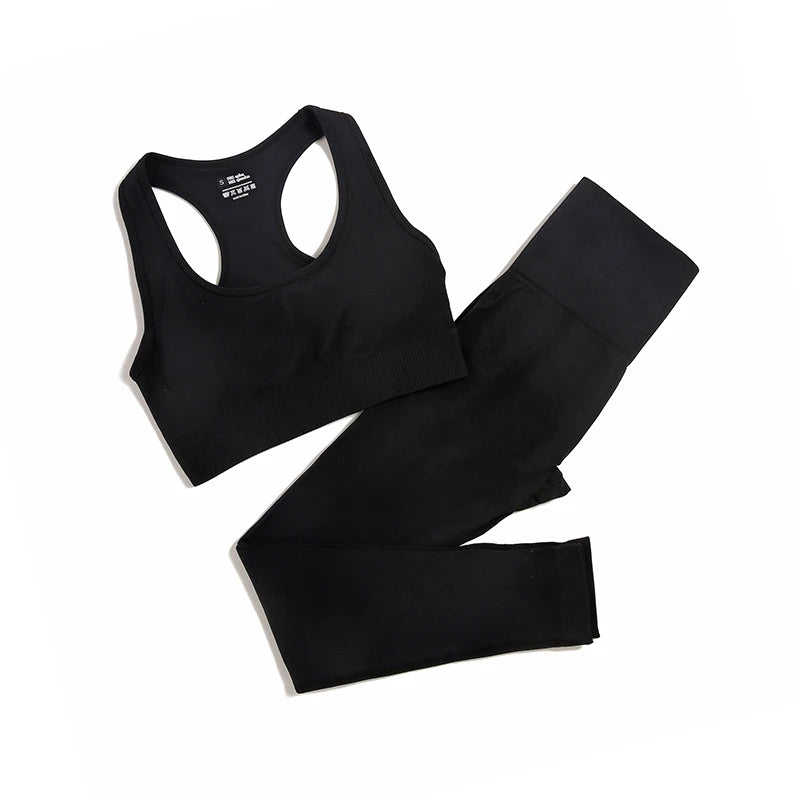 Women's  2/3/4pcs Seamless Yoga Set Gym Clothes Sportswear Yoga Suits For Women Fitness Set Tracksuits Sports Bra Gym Leggings