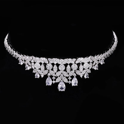 New Fashion Dubai Jewelry Cubic Zirconia Bridal Set  Wedding Party Accessories Design