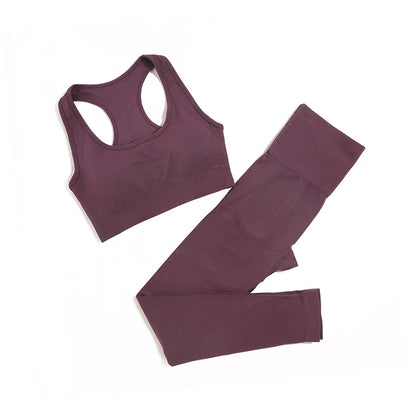 Women's  2/3/4pcs Seamless Yoga Set Gym Clothes Sportswear Yoga Suits For Women Fitness Set Tracksuits Sports Bra Gym Leggings