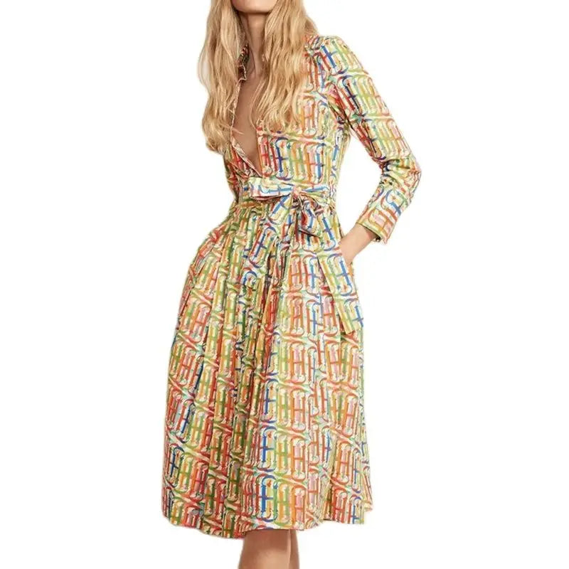 Women's Dresses Simple Style A-line Shirt Dresses Unique Pattern Designs Fashionable Versatile Letters Printing