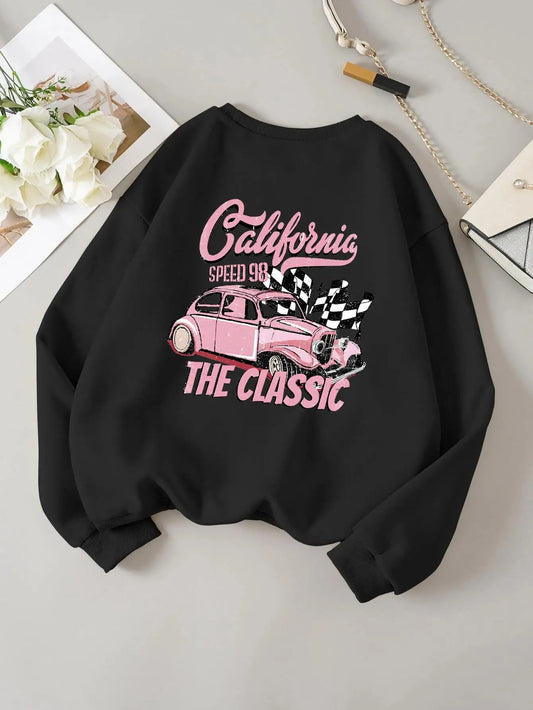 California The Classic Printed Tracksuit Women Basic Fashion All Match Hoodie Graphic Funny Hoodies Harajuku Original Sweatshirt