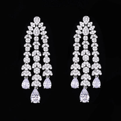 New Fashion Dubai Jewelry Cubic Zirconia Bridal Set  Wedding Party Accessories Design