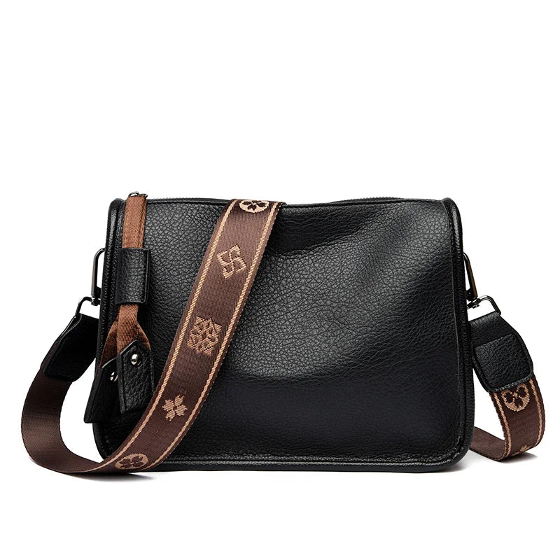 High Quality Genuine Leather  Luxury Soft Cowhide Ladies Shoulder Crossbody Bags