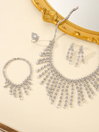 Arabia Luxury Set 4-piece Platinum Plated Fashion Jewelry Set