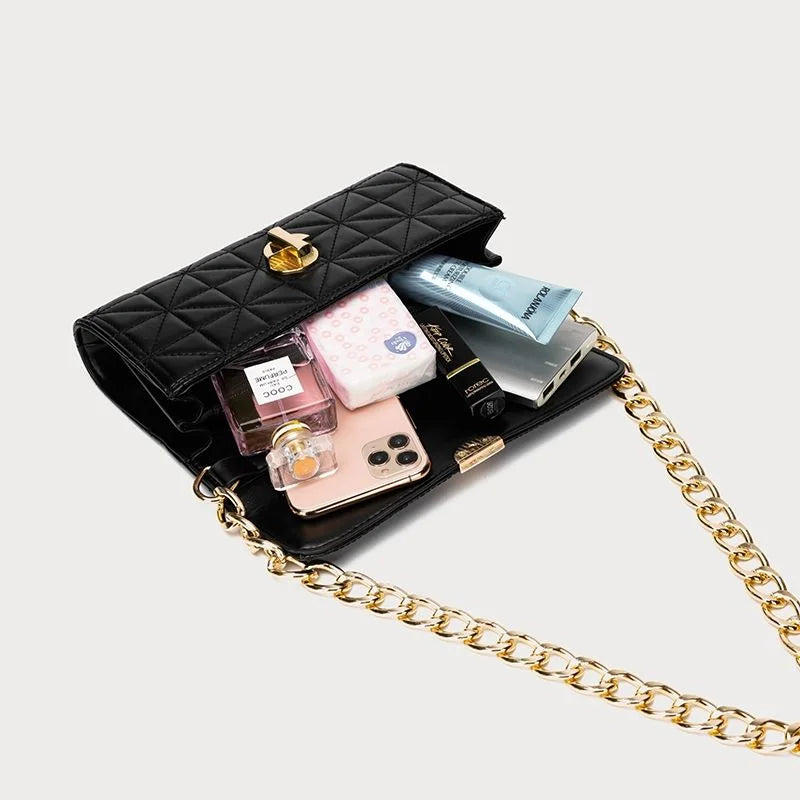 Crossbody Small Square Bag for Women 2024 summer New Trendy Women's Bag Folded Chain Fashion Versatile One Shoulder Bag