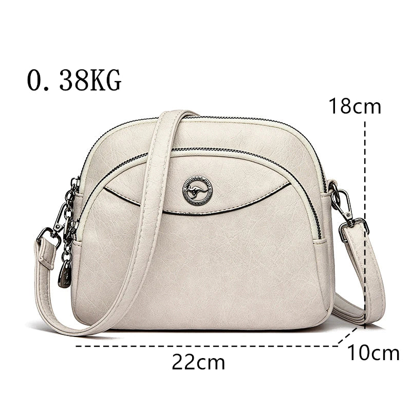 Luxury Leather Shoulder Crossbody Bag For Brand Women Handbag Designer Female Large Capacity Small Messenger Tote Sac  A Main