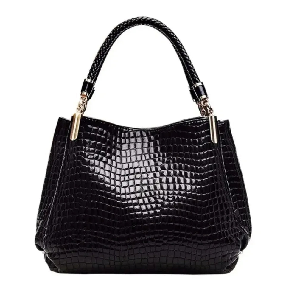 Luxury High Quality Classic Crocodile Pattern Brand Designer Large Capacity Shoulder Handbag for Women's