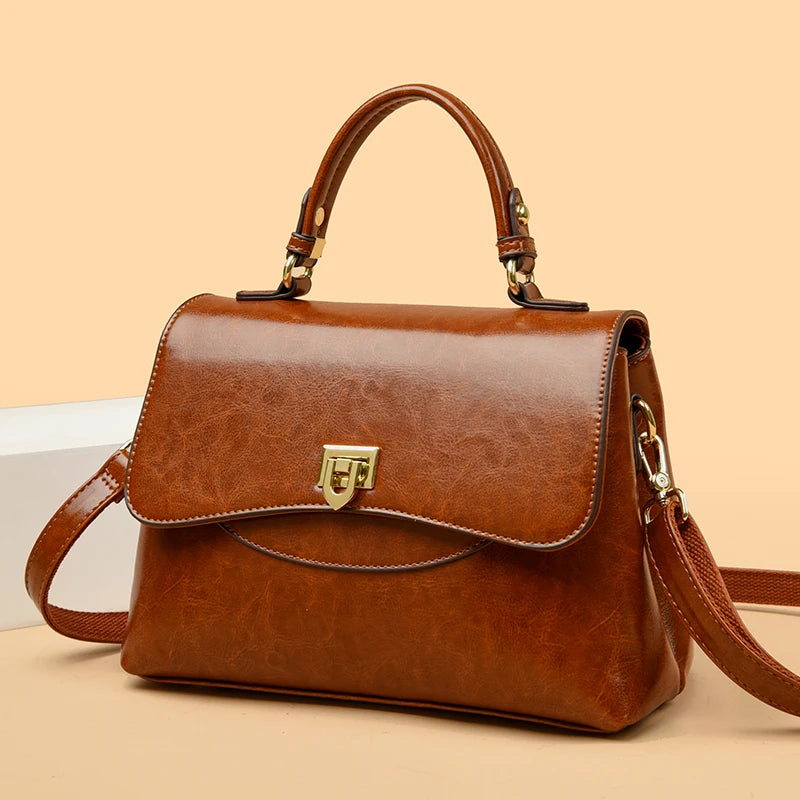 High Quality Soft Leather Single Shoulder Luxury Designer Square Bags for Women